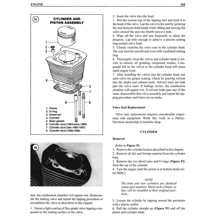 HARLEY-DAVIDSON FLH/FLT/FX (1984-1998) SERVICE WORKSHOP MANUAL - CLYMER - Image 4
