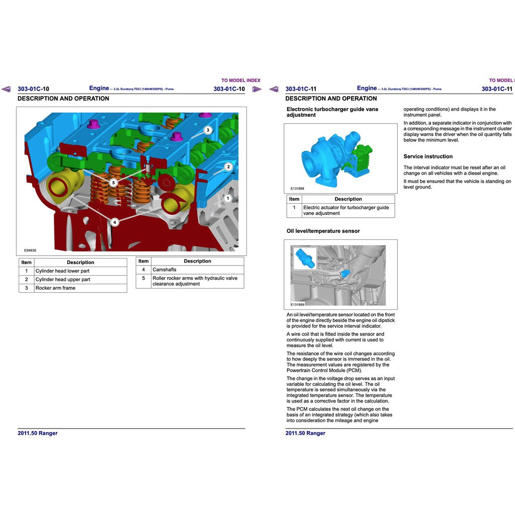 FORD RANGER T6 (2011-2015) SERVICE WORKSHOP MANUAL - Image 6