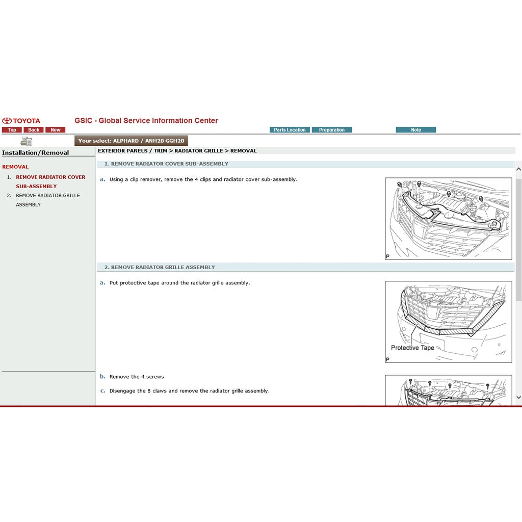 TOYOTA ALPHARD / VELLFIRE ANH20/GGH20 (2008-2015) SERVICE WORKSHOP MANUAL - Image 4