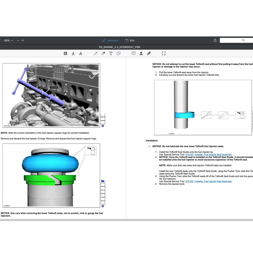 FORD 2.3L ECOBOOST ENGINE SERVICE WORKSHOP MANUAL - Ford Ranger/ Ford Mustang/ Ford Focus RS - Image 4