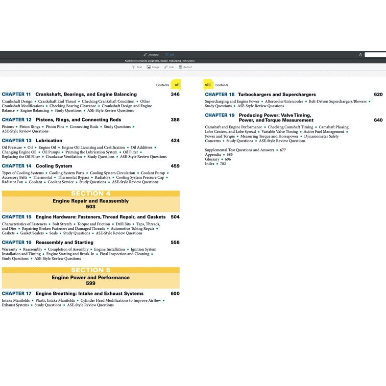 Automotive Engines: Diagnosis, Repair, Rebuilding - Tim Gilles (Ed. 2018) - Image 4