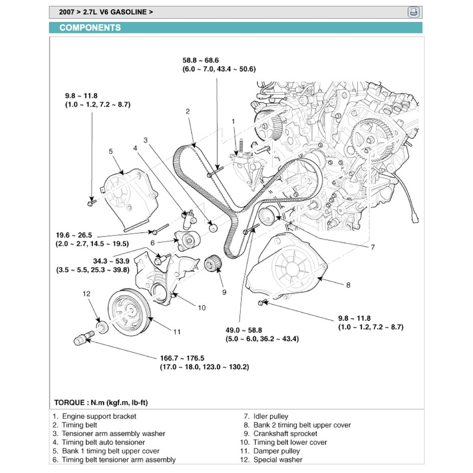 NAZA RIA / KIA CARNIVAL (2006-2014) SERVICE WORKSHOP MANUAL - Image 6