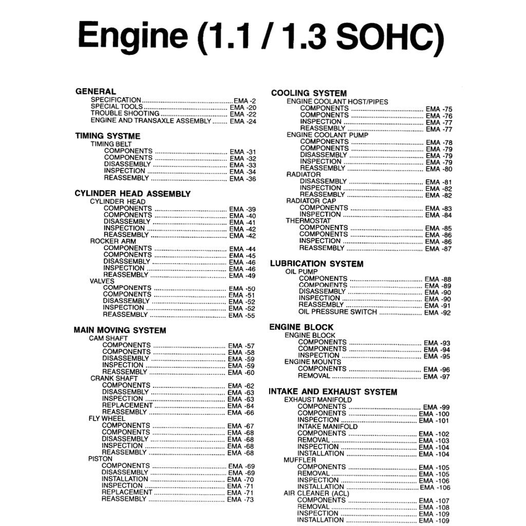 HYUNDAI GETZ (2002-2011) SERVICE WORKSHOP MANUAL - Image 3
