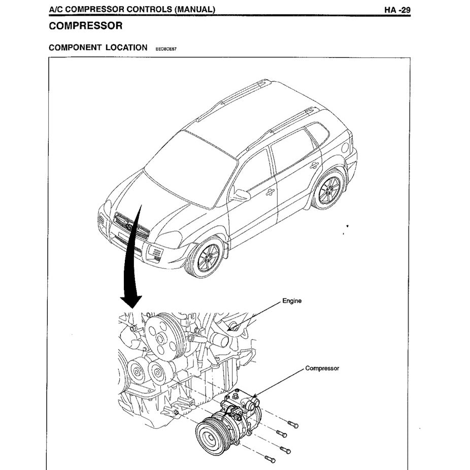 HYUNDAI TUCSON JM (2004-2009) SERVICE WORKSHOP MANUAL - Image 3