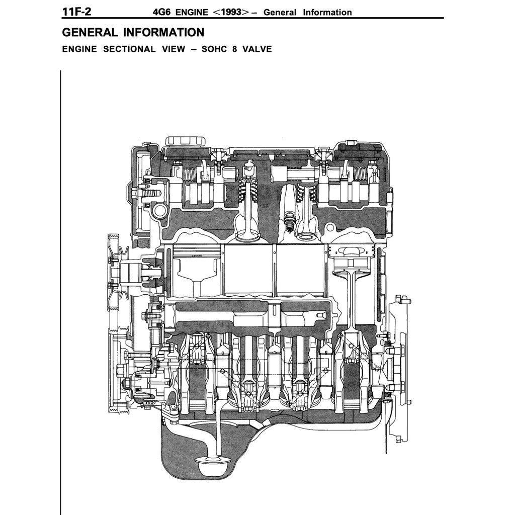 MITSUBISHI ENGINE ALL SERIES 3G/4G/4D/4A/4M/6A/6G/F8/F9 (1985-2005) REPAIR & SERVICE WORKSHOP MANUAL - Image 5