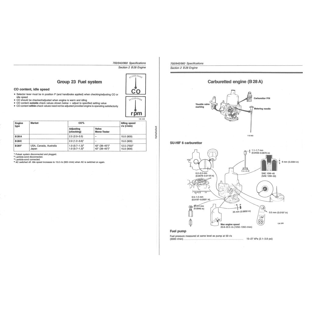 VOLVO 940/960 (1990-1998) SERVICE WORKSHOP MANUAL - Image 9