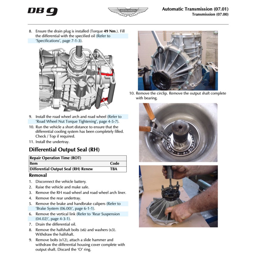 ASTON MARTIN DB9 (2005-2016) SERVICE WORKSHOP MANUAL - Image 6