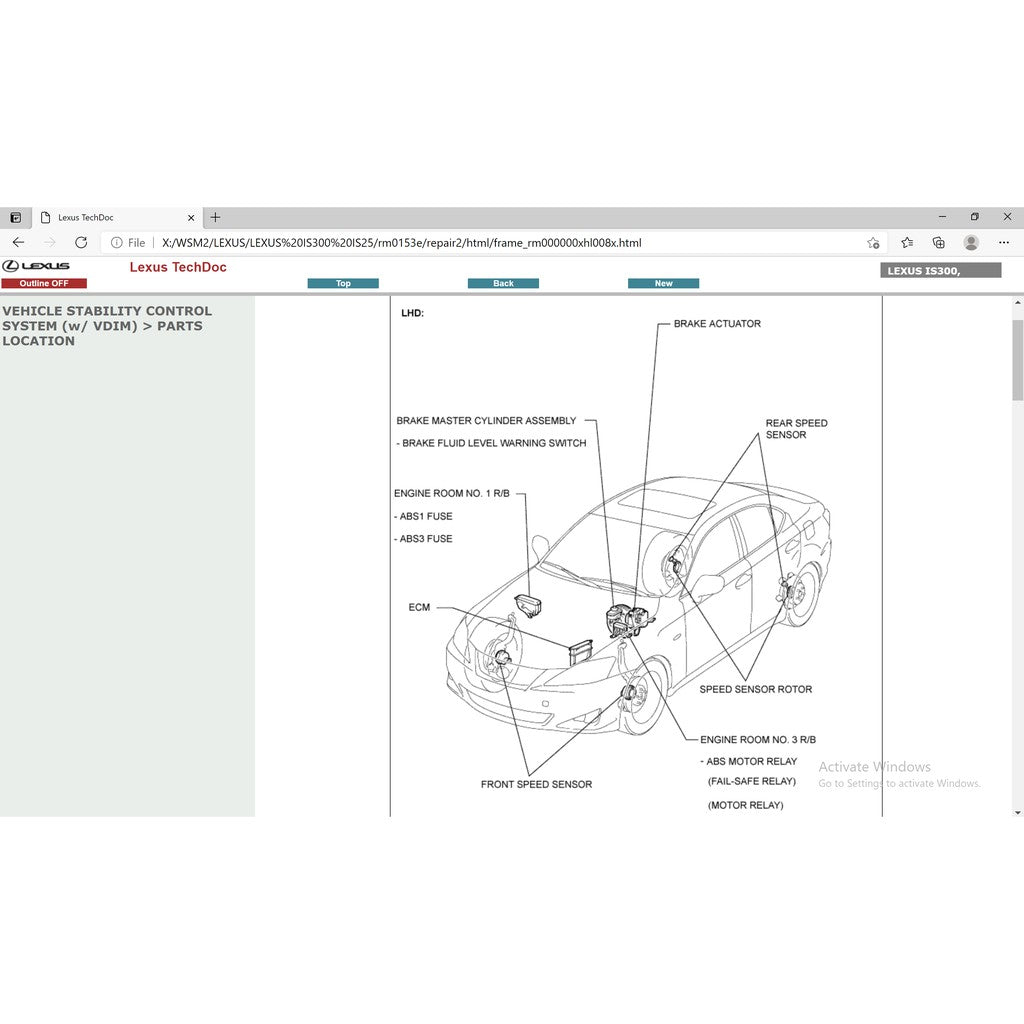LEXUS IS200/IS250/IS300/IS350 (2006-2013) SERVICE WORKSHOP MANUAL - Image 6