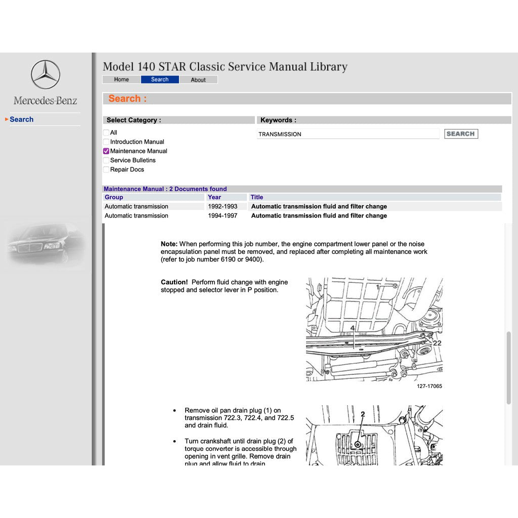 MERCEDES-BENZ W140 (1991-1998) SERVICE WORKSHOP MANUAL LIBRARY - Image 9