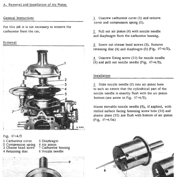 MERCEDES BENZ ENGINE M114 & M130 (1967-1976) SERVICE WORKSHOP MANUAL - Image 3