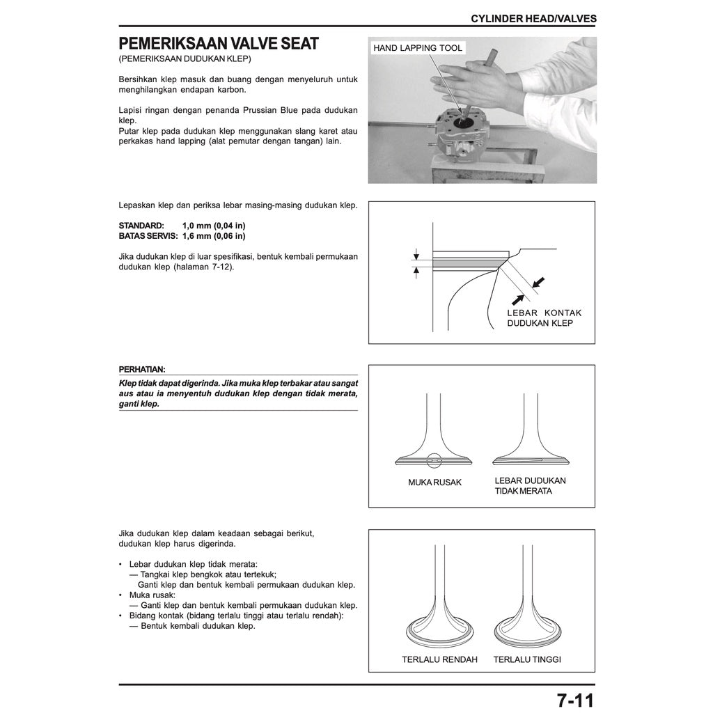 HONDA WAVE 125 (2002+) SERVICE WORKSHOP MANUAL / BUKU PEDOMAN REPARASI - Image 9