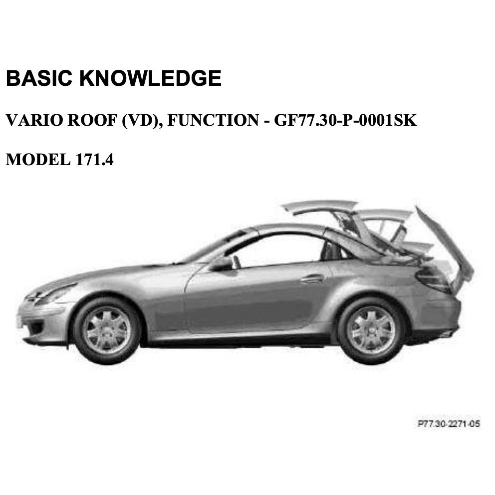 MERCEDES-BENZ SLK R171 (2004-2011) VARIO ROOF SERVICE REPAIR MANUAL - Image 3
