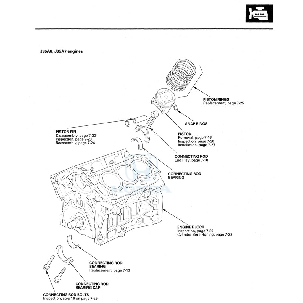 HONDA ODYSSEY RL (2007-2010) SERVICE WORKSHOP MANUAL - Image 7