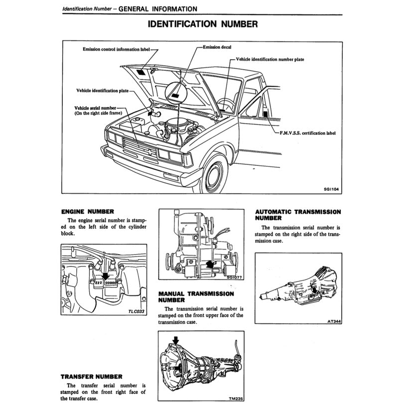 DATSUN PICKUP 720 (1980-1986) SERVICE WORKSHOP MANUAL - Image 5
