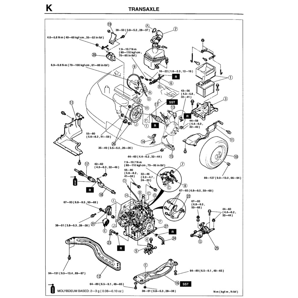 MAZDA 323 FAMILIA / PROTEGE BH (1994-1998) SERVICE WORKSHOP MANUAL - Image 5