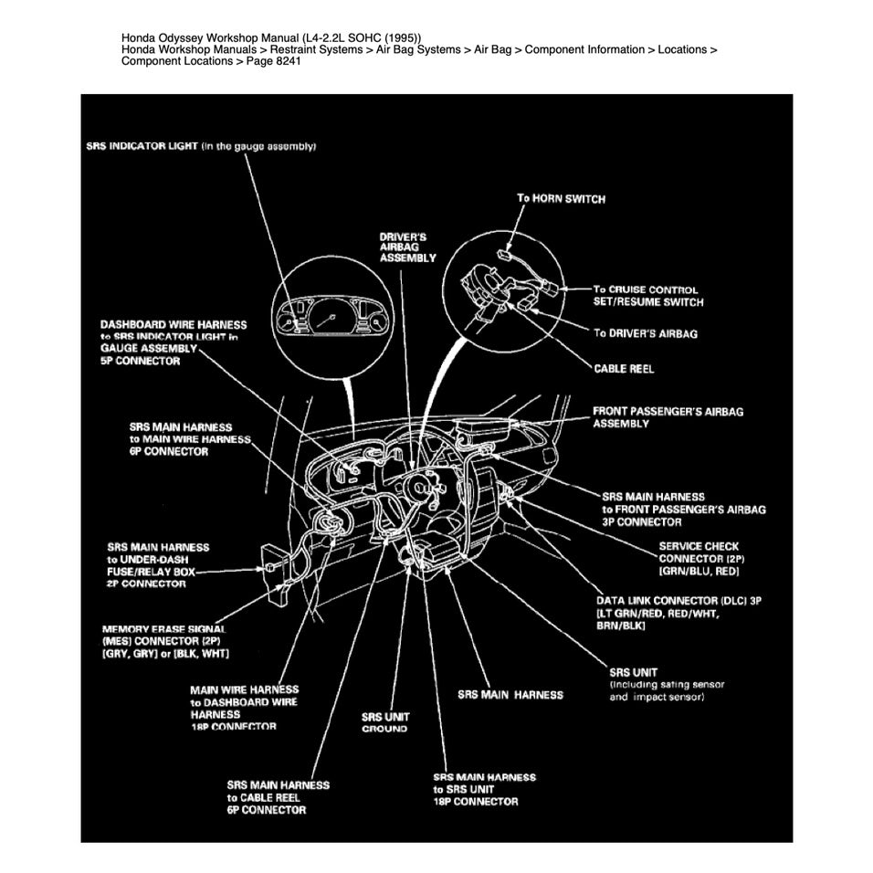 HONDA ODYSSEY RA 1/2/3/4/5 (1994-1999) SERVICE WORKSHOP MANUAL - Image 7
