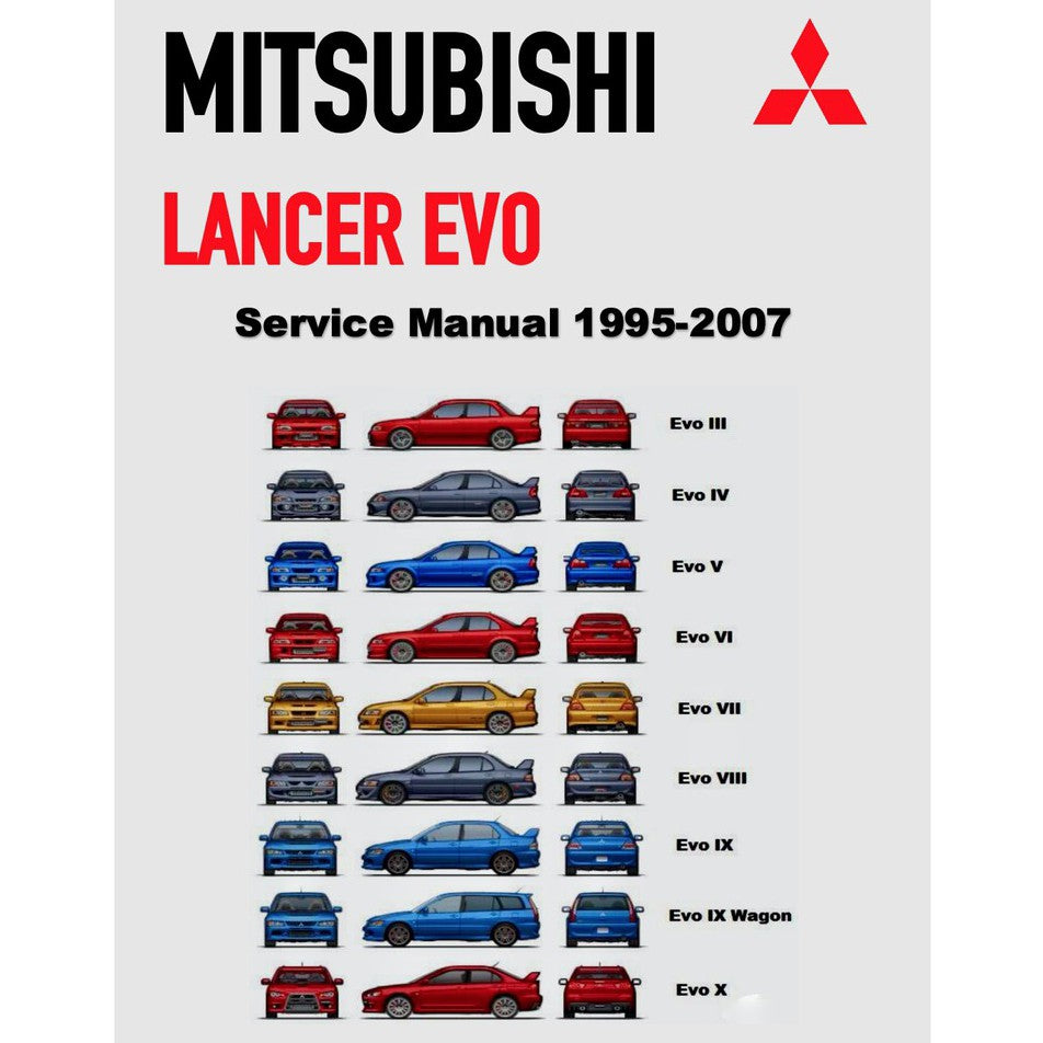 MITSUBISHI LANCER EVO 3,4,5,6,7,8,9,10 (1995-2007) SERVICE WORKSHOP MANUAL - Image 2