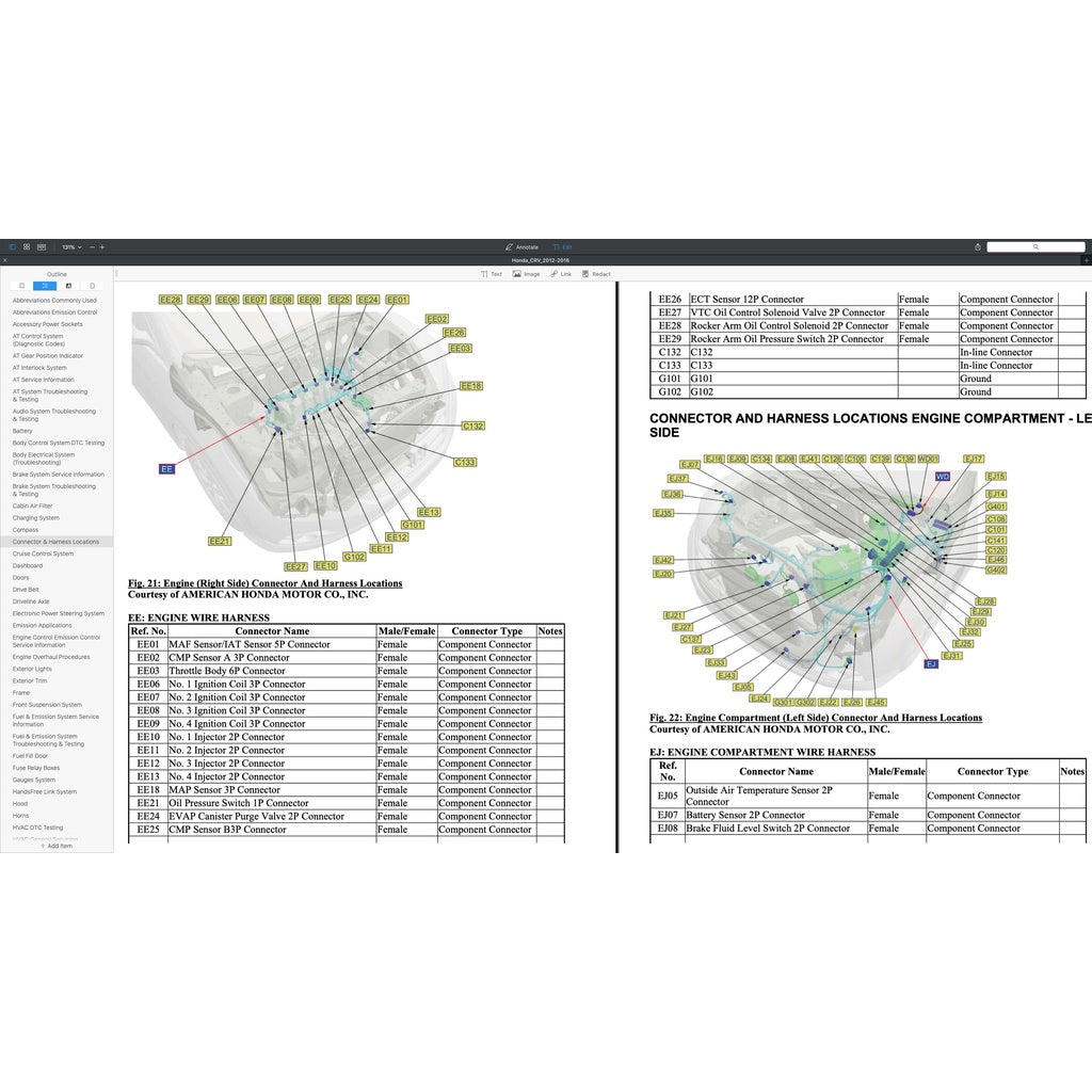 CRV HONDA CR-V RM/RE (2012-2016) SERVICE WORKSHOP MANUAL - Image 9