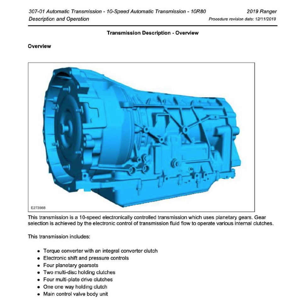 FORD RANGER T6 (2019-2021) SERVICE WORKSHOP MANUAL - ALSO CALLED RANGER "T7" - Image 7