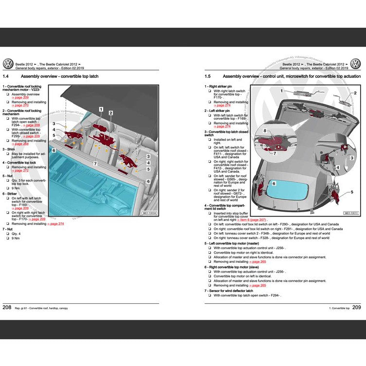 VW NEW BEETLE A5 (2012-2019) FACTORY SERVICE WORKSHOP MANUAL - Image 6