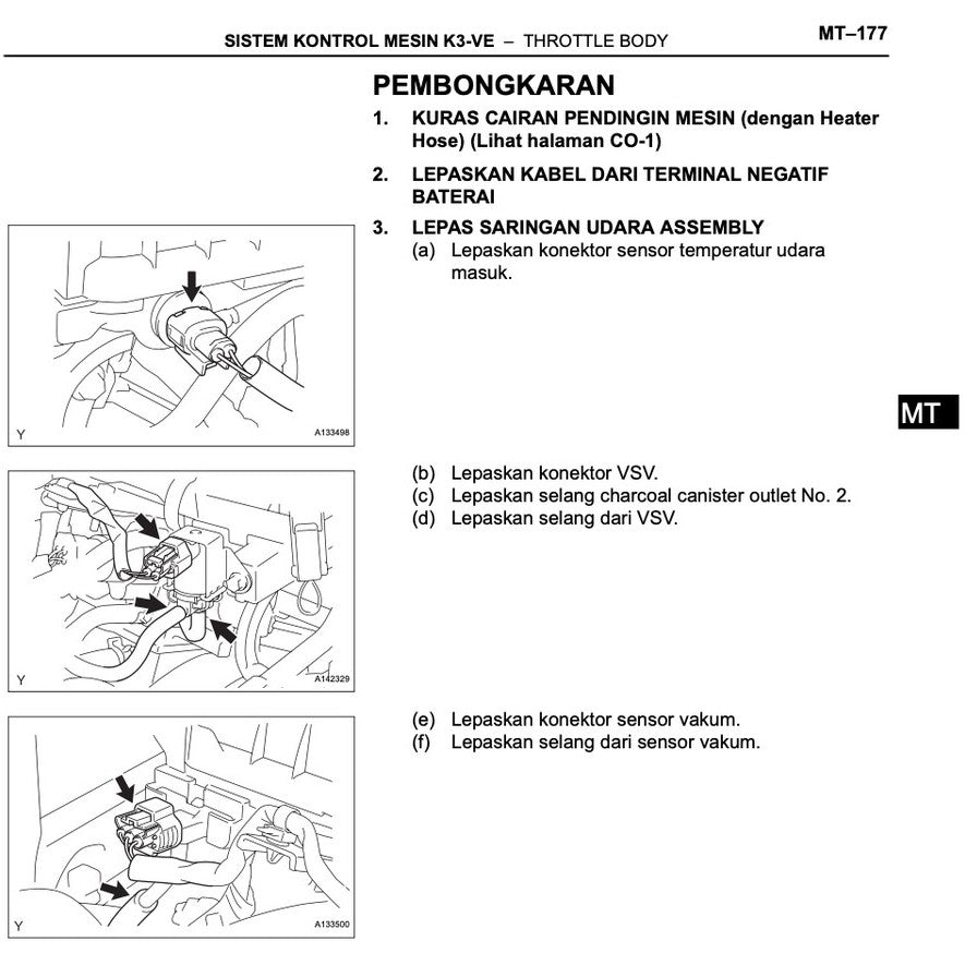 TOYOTA AVANZA F601/651 K3-VE (2004-2015) ENGINE SERVICE WORKSHOP MANUAL - BAHASA (INDO) VERSION - Image 6
