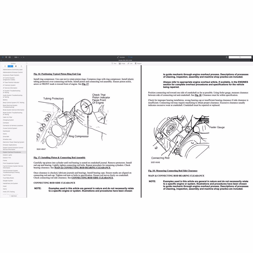 CRV HONDA CR-V RM/RE (2012-2016) SERVICE WORKSHOP MANUAL - Image 3