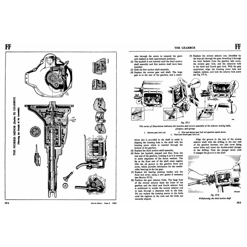 MORRIS MINOR SERIES MM / II /1000 (1948-1971) FACTORY SERVICE WORKSHOP MANUAL + PARTS CATALOGUE - Image 4