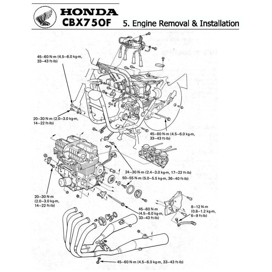 HONDA CBX 750F (1983-1988) SERVICE WORKSHOP MANUAL + PARTS CATALOGUE + OWNER'S MANUAL - Image 6