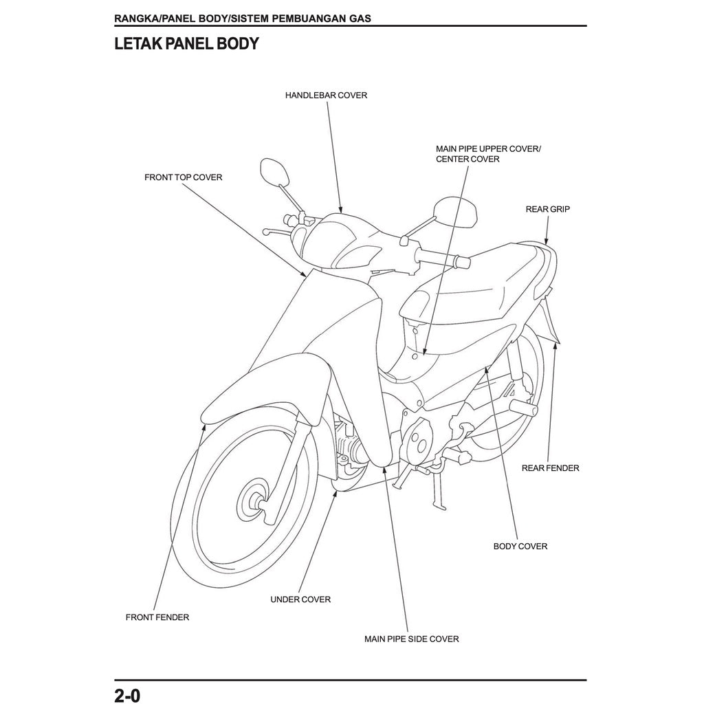 HONDA WAVE 125 (2002+) SERVICE WORKSHOP MANUAL / BUKU PEDOMAN REPARASI - Image 6
