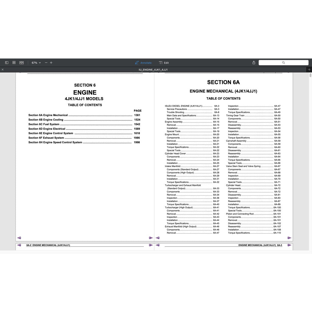 ISUZU ENGINE 4JK1 SERVICE WORKSHOP MANUAL- ISUZU D-MAX - Image 3