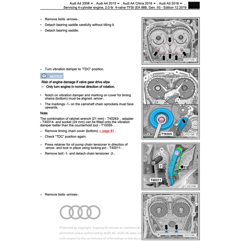 AUDI A4 B8 (2008-2016) SERVICE WORKSHOP MANUAL - Image 4