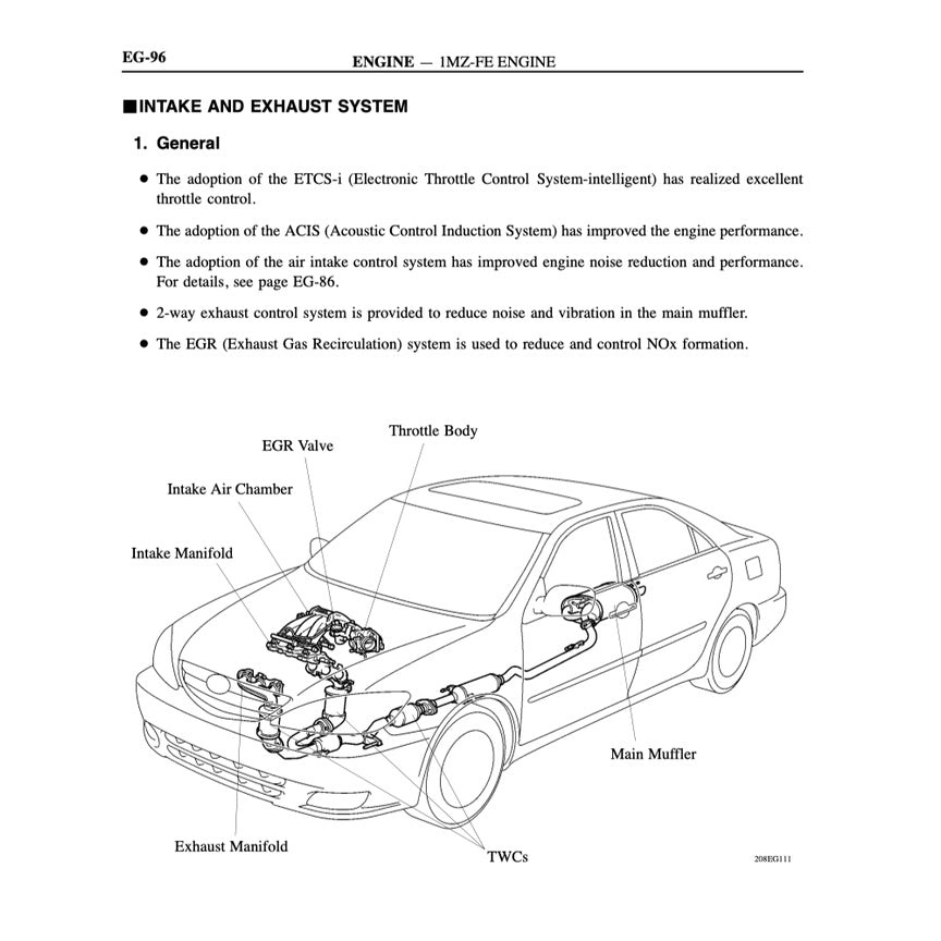 TOYOTA CAMRY ACV30 MCV30 (2002-2006) SERVICE WORKBOOK WORKSHOP MANUAL - Image 7
