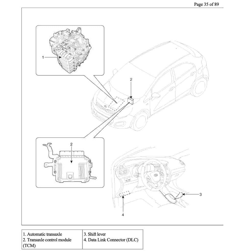 KIA RIO UB/LX (2011-2017) SERVICE WORKSHOP MANUAL - Image 5