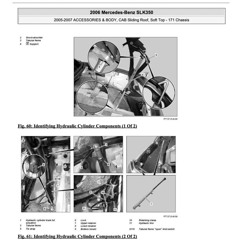 MERCEDES-BENZ SLK R171 (2004-2011) VARIO ROOF SERVICE REPAIR MANUAL - Image 9