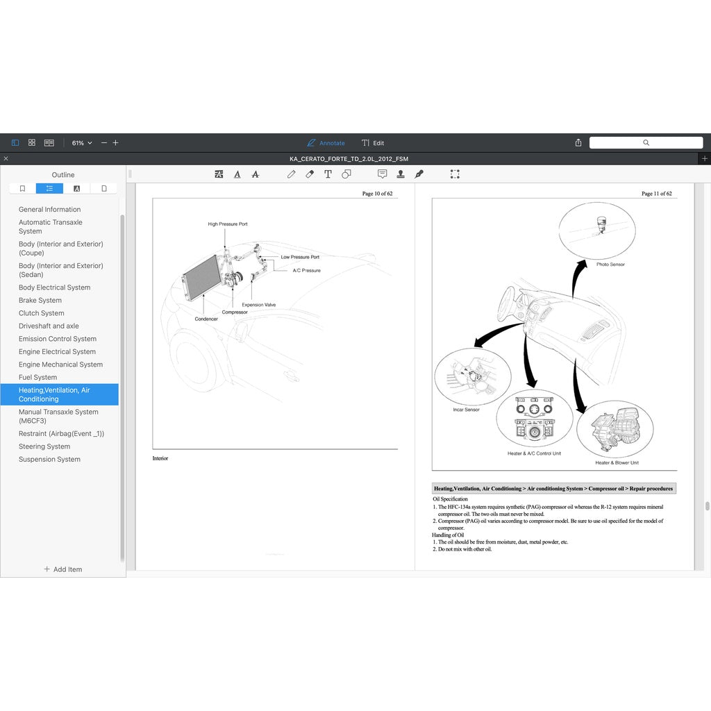 KIA CERATO FORTE TD (2008-2013) SERVICE WORKSHOP MANUAL - Image 8