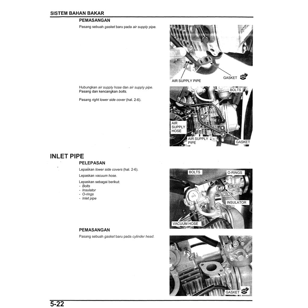 HONDA WAVE 110 SERVICE WORKSHOP MANUAL / BUKU PEDOMAN REPARASI - Image 8