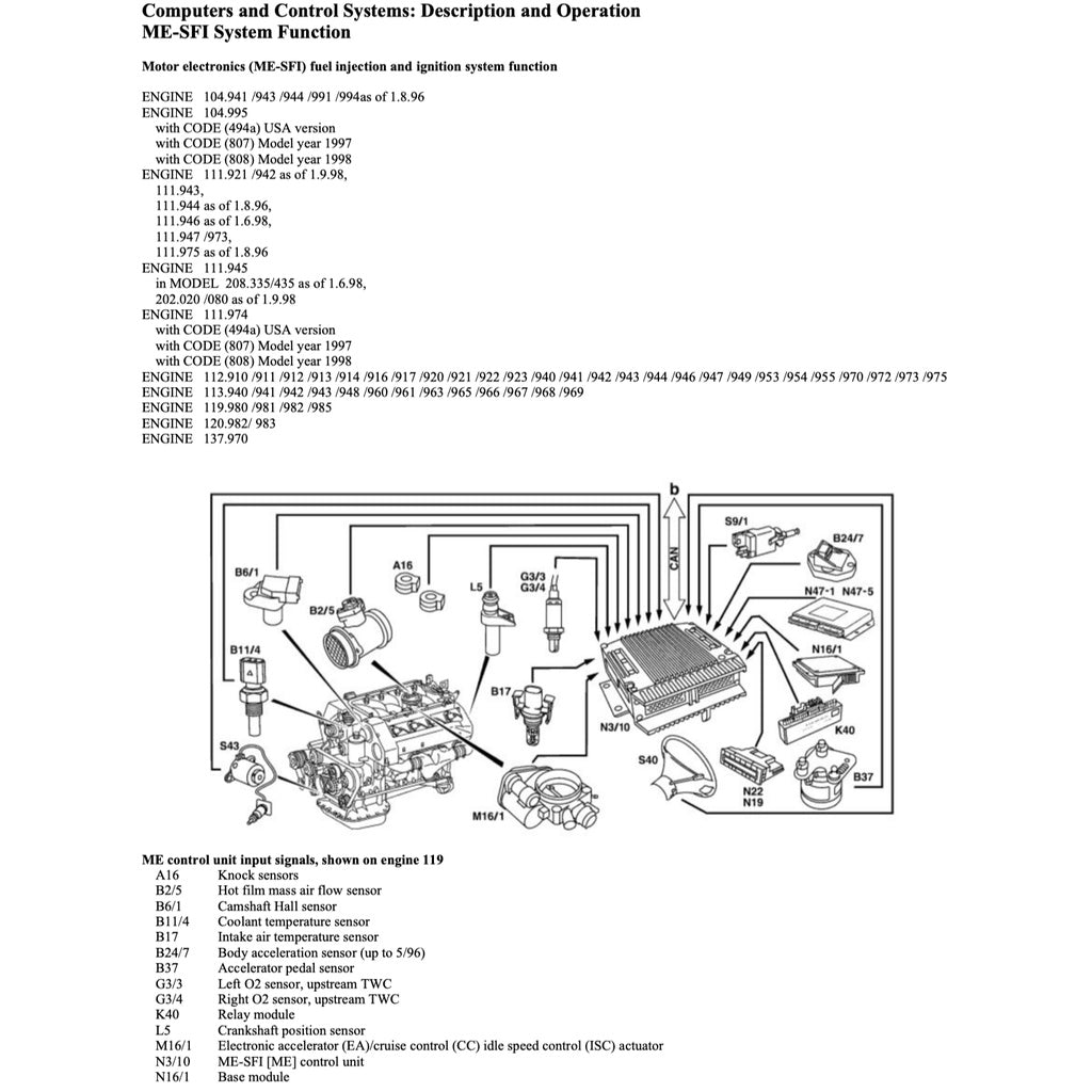 MERCEDES BENZ ENGINE M111 SERVICE REPAIR MANUAL - Image 9