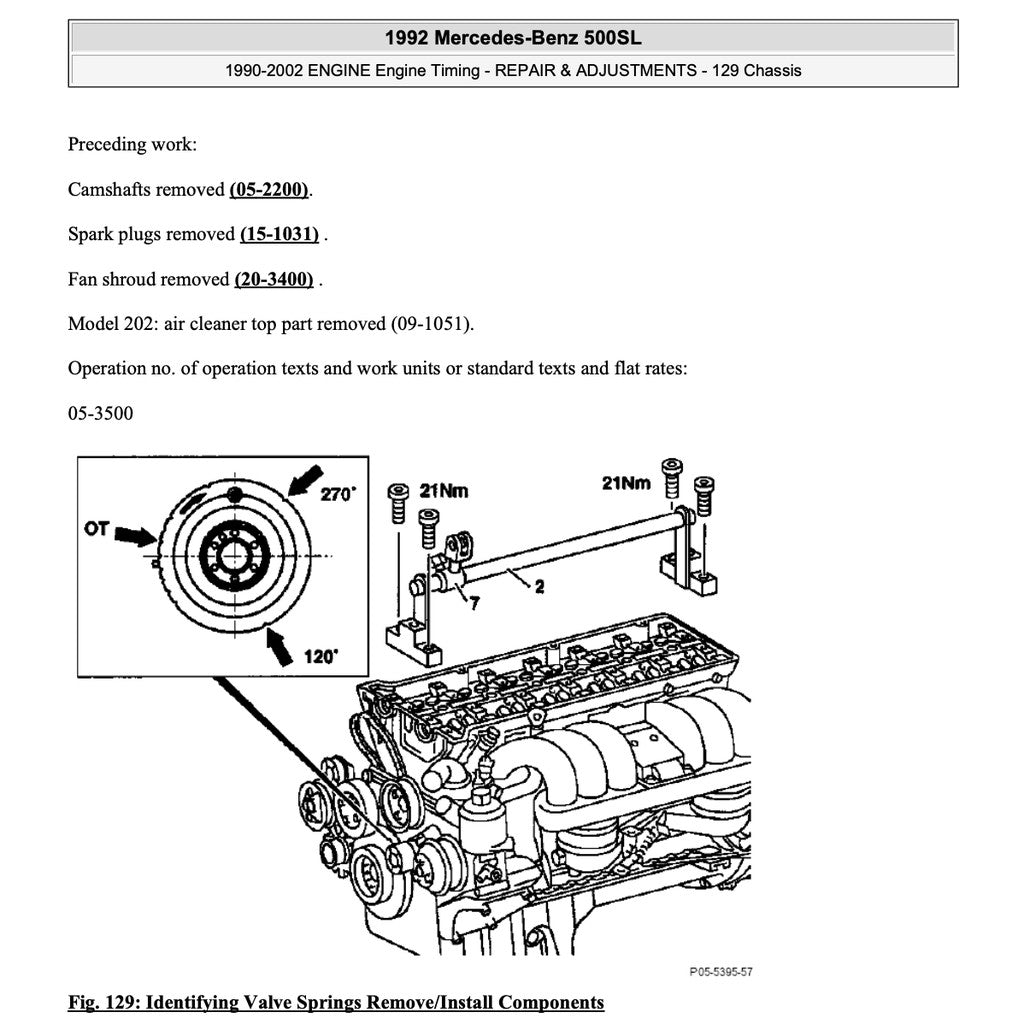 MERCEDES BENZ SL-CLASS R129 (1989-1998) SERVICE WORKSHOP MANUAL - Image 5