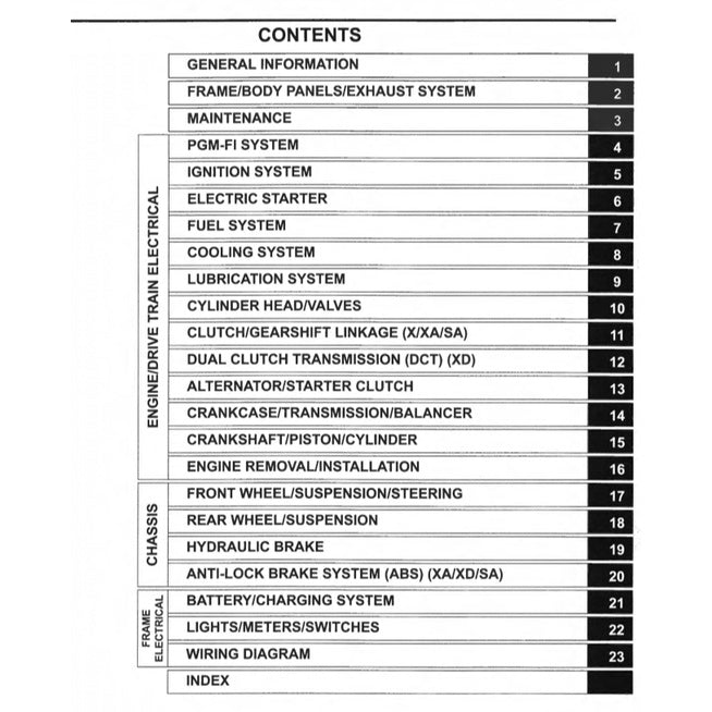 HONDA NC700X/A/D / NC750X/A/D (2012-2024) SERVICE WORKSHOP MANUAL + PARTS CATALOGUE + OWNER'S MANUAL - Image 3
