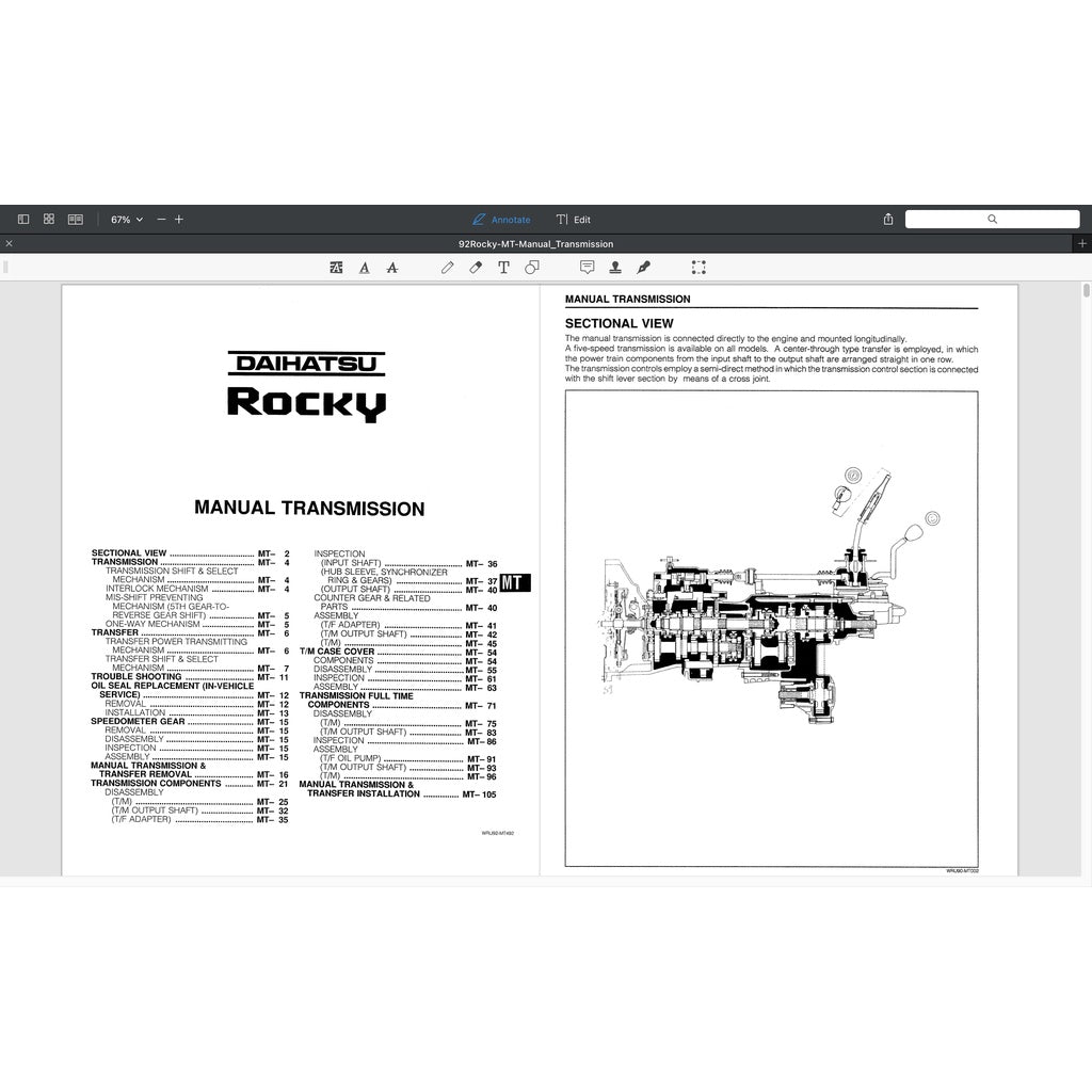 DAIHATSU FEROZA ROCKY F300 (1990-2002) SERVICE WORKSHOP MANUAL - Image 6