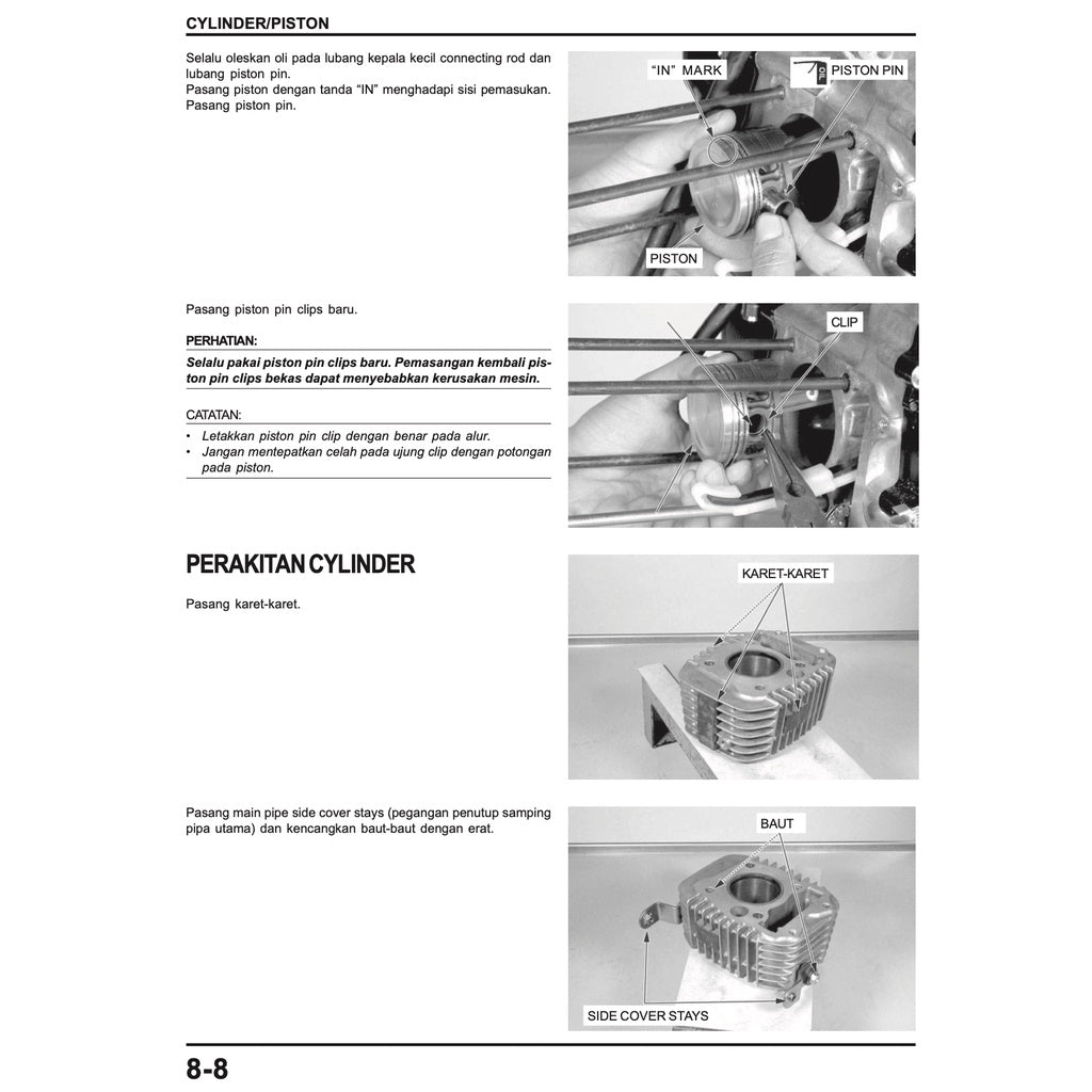 HONDA WAVE 125 (2002+) SERVICE WORKSHOP MANUAL / BUKU PEDOMAN REPARASI - Image 7