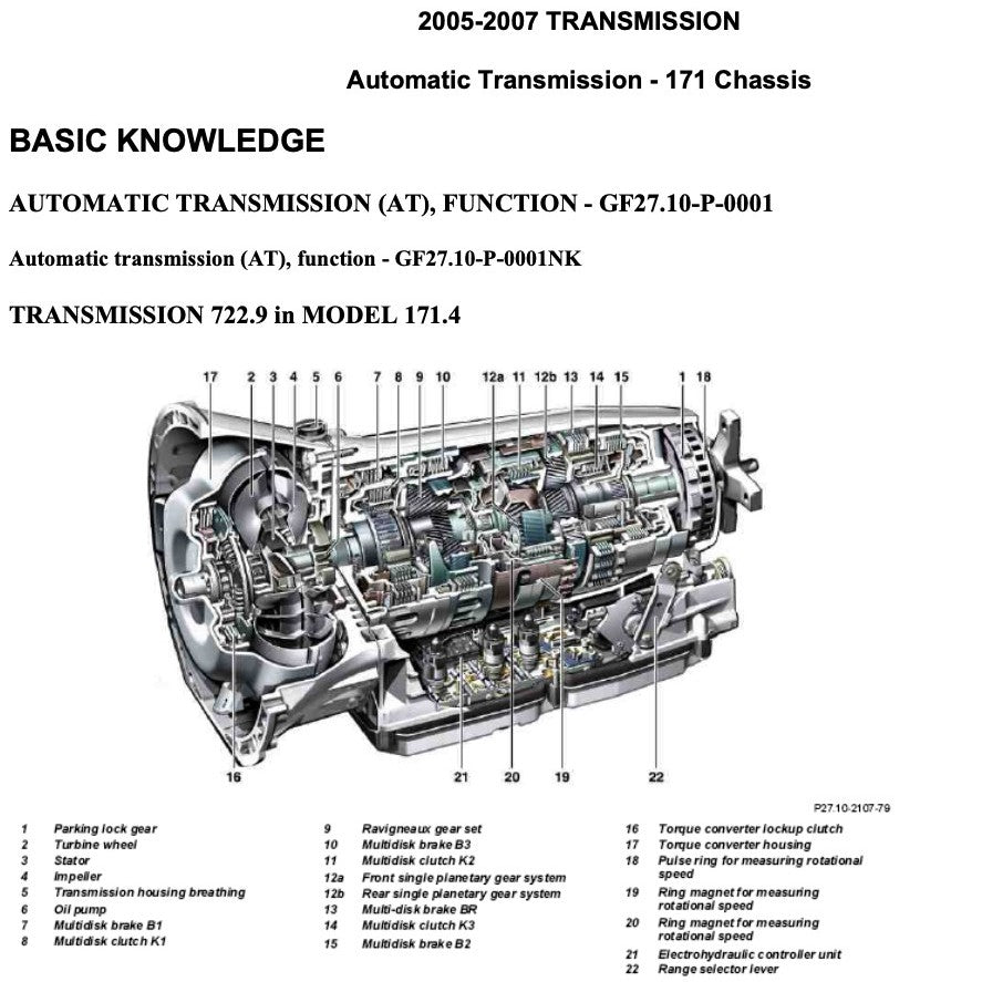 MERCEDES-BENZ SLK R171- M272 (2004-2011) FACTORY SERVICE MANUAL - Image 5