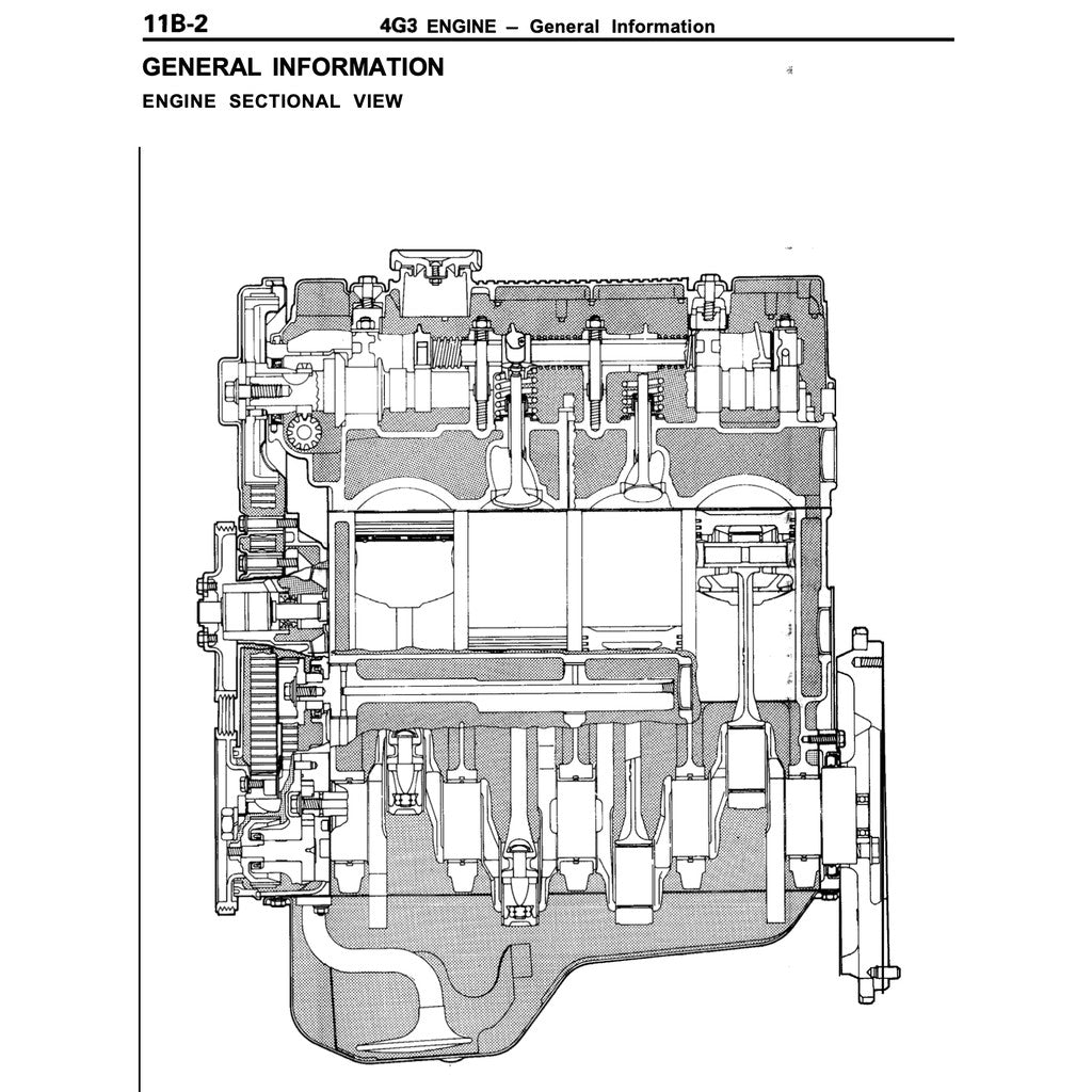 MITSUBISHI ENGINE ALL SERIES 3G/4G/4D/4A/4M/6A/6G/F8/F9 (1985-2005) REPAIR & SERVICE WORKSHOP MANUAL - Image 6