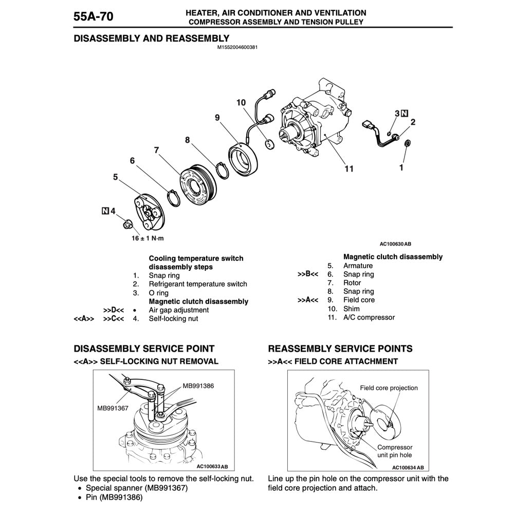 MITSUBISHI OUTLANDER I CU / AIRTREK (2003-2006) SERVICE WORKSHOP MANUAL - Image 9