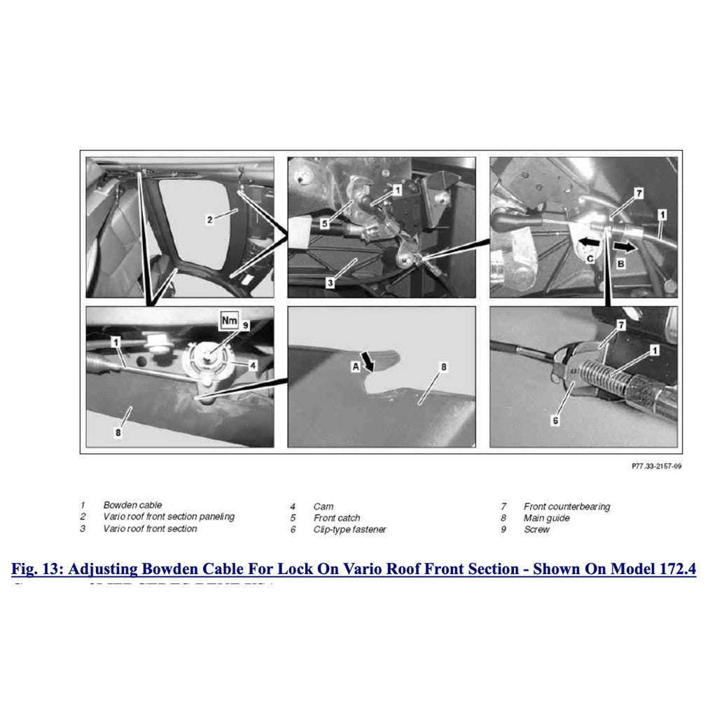 MERCEDES-BENZ SLK R172 (2011-2020) VARIO ROOF SERVICE REPAIR MANUAL - Image 6