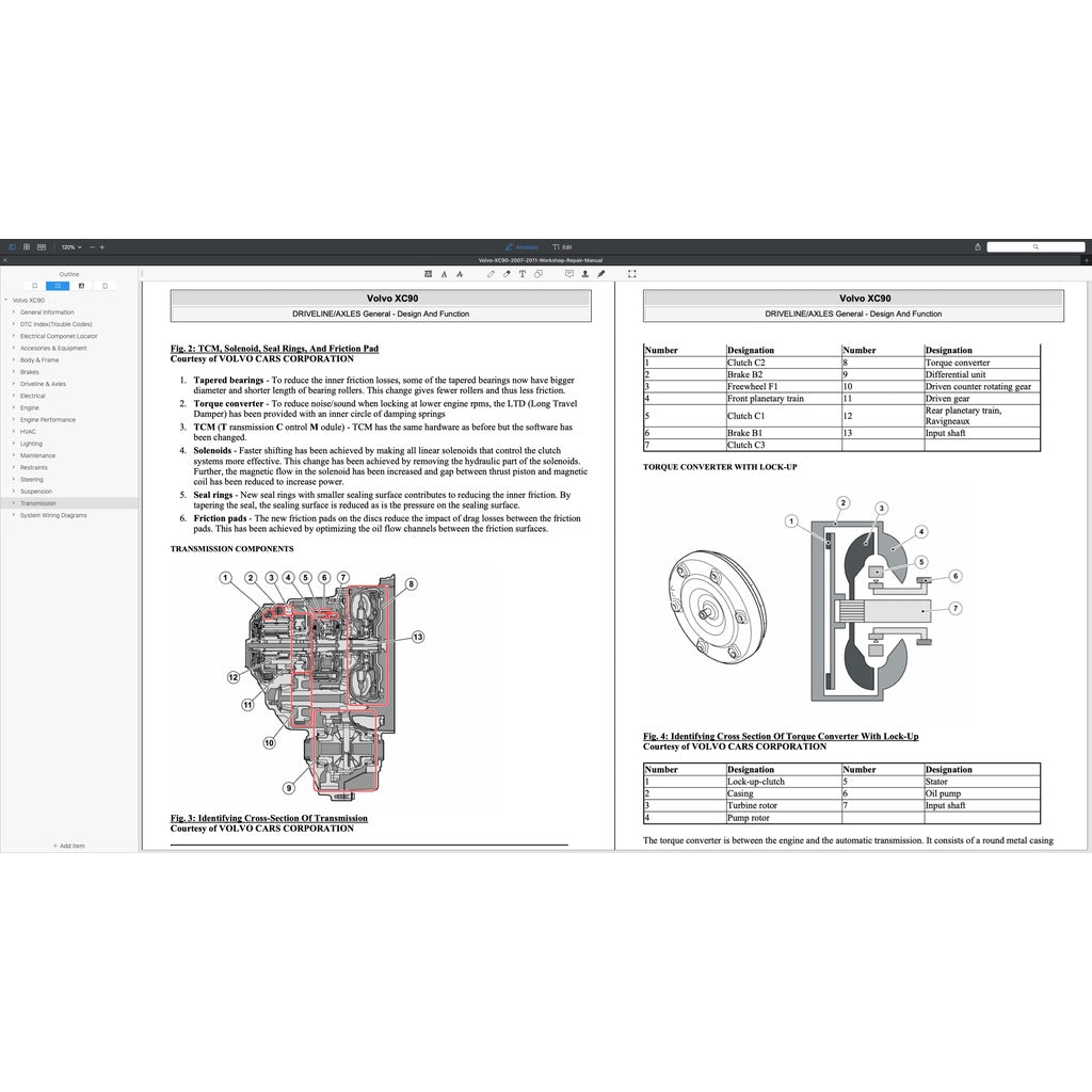 VOLVO XC90 (2007-2014) SERVICE WORKSHOP MANUAL - Image 8