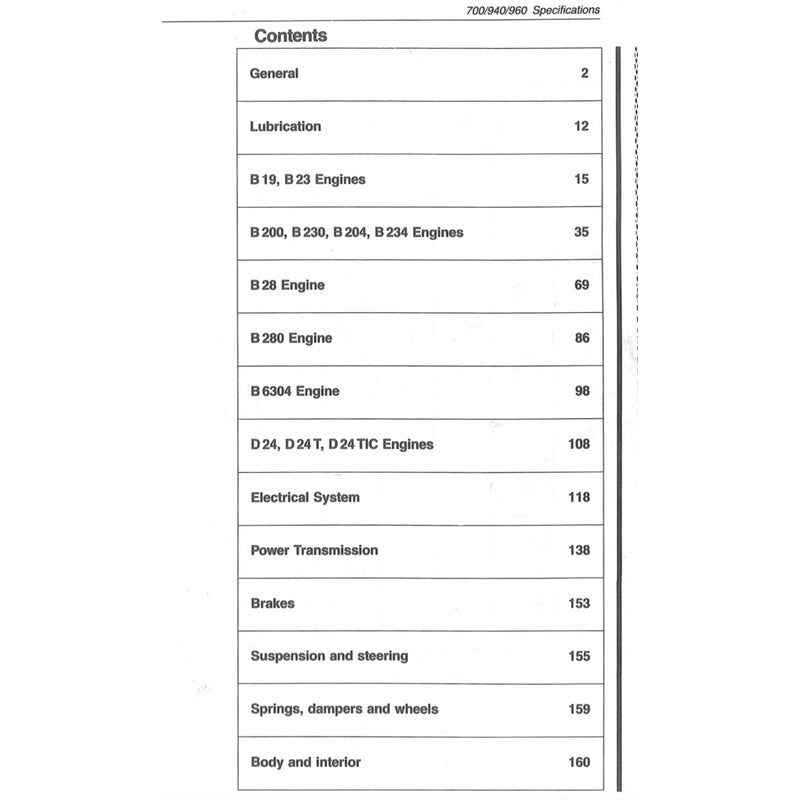 VOLVO 940/960 (1990-1998) SERVICE WORKSHOP MANUAL - Image 3