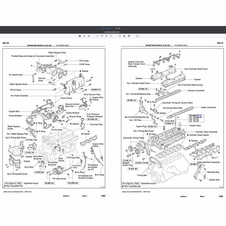 LEXUS GS300 GS400 (1997-2005) SERVICE WORKSHOP MANUAL - Image 4