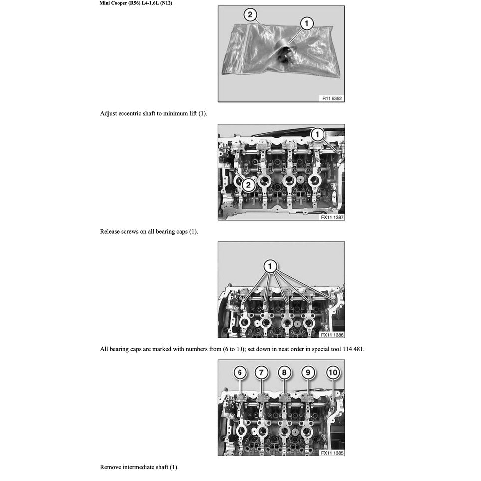 MINI COOPER R55/56/57 N12 (2006-2012) ENGINE SERVICE WORKSHOP MANUAL + COMPONENT LOCATION+ WIRING - Image 4