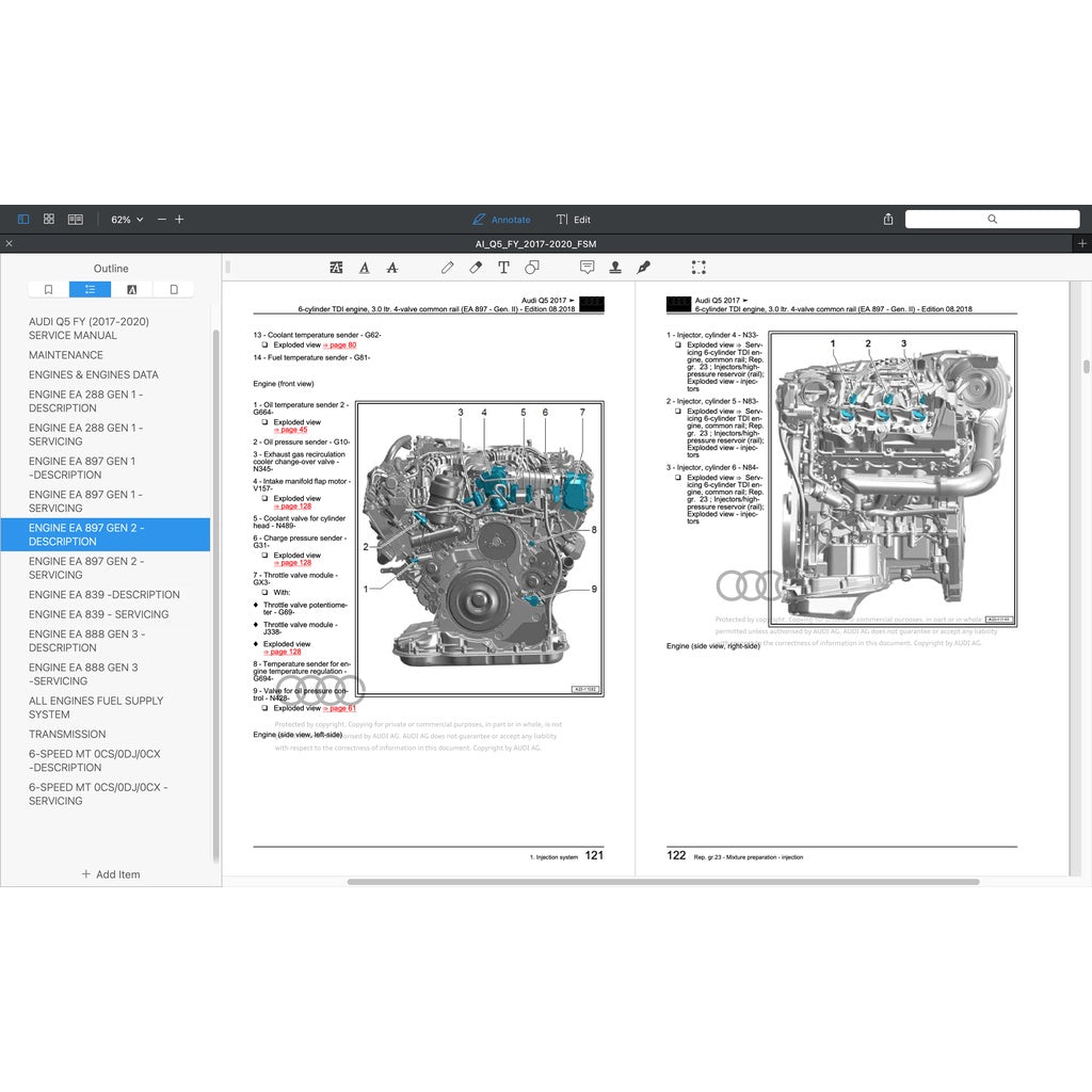 AUDI Q5 FY /80A (2018-2023) SERVICE WORKSHOP MANUAL - Image 3